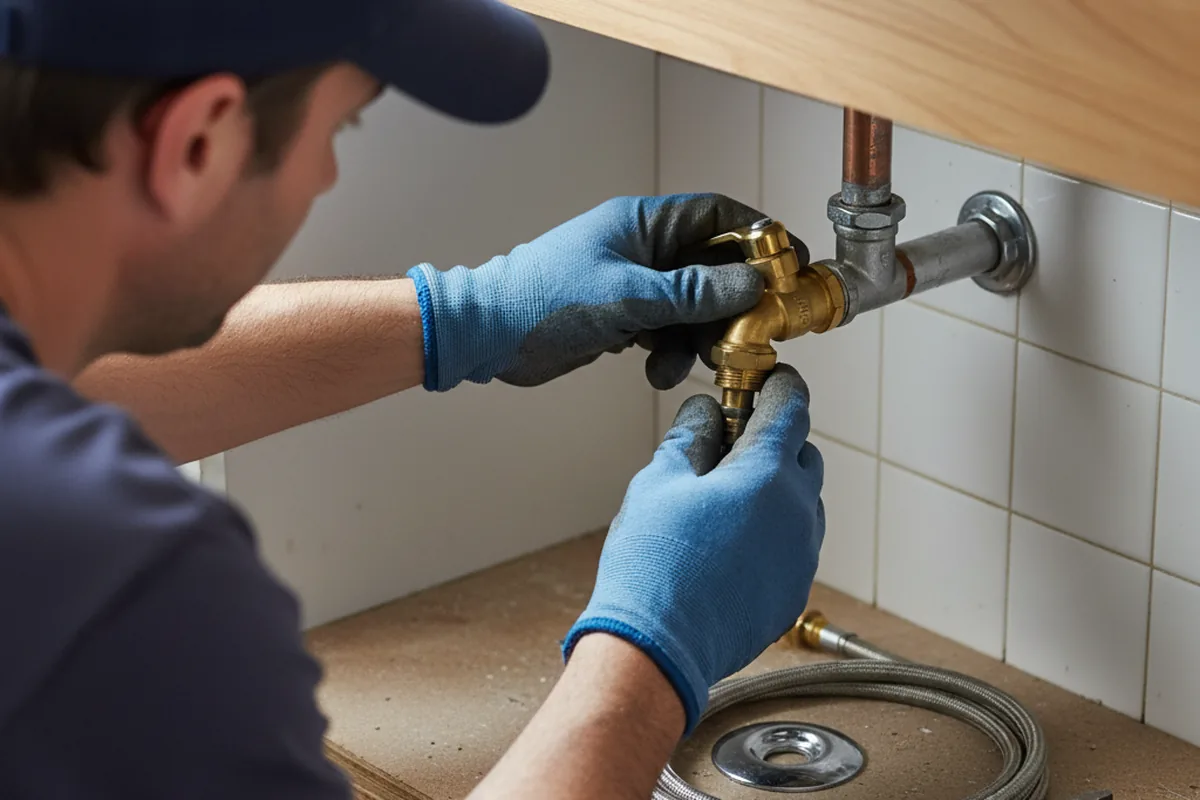 Shutoff valve and fitting work during Well Pump Repair in Tahlequah